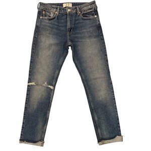 We The Free Jeans Women’s 27 Distressed‎ Straight Leg Grunge Revival Denim
